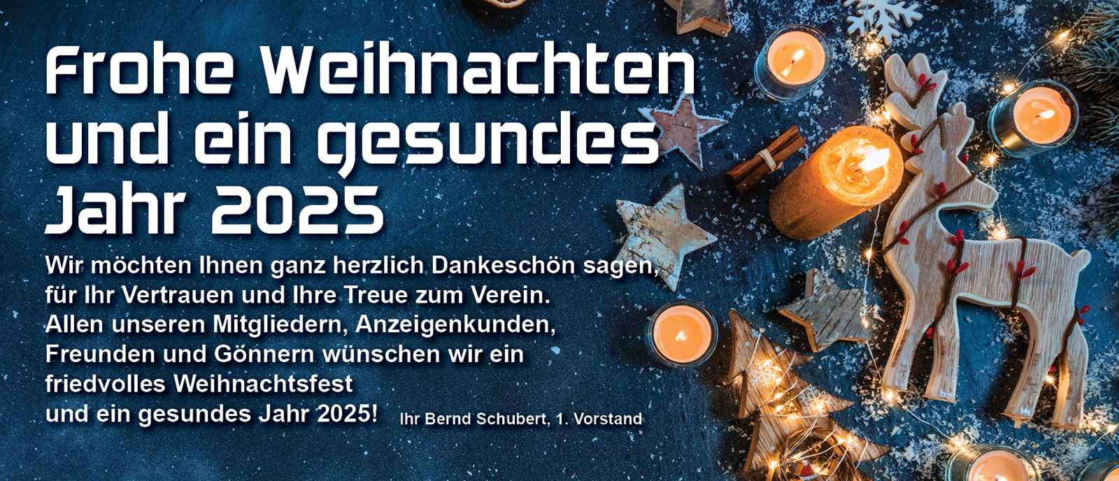 Frohe Weihnachten und ein gesundes Jahr 2025